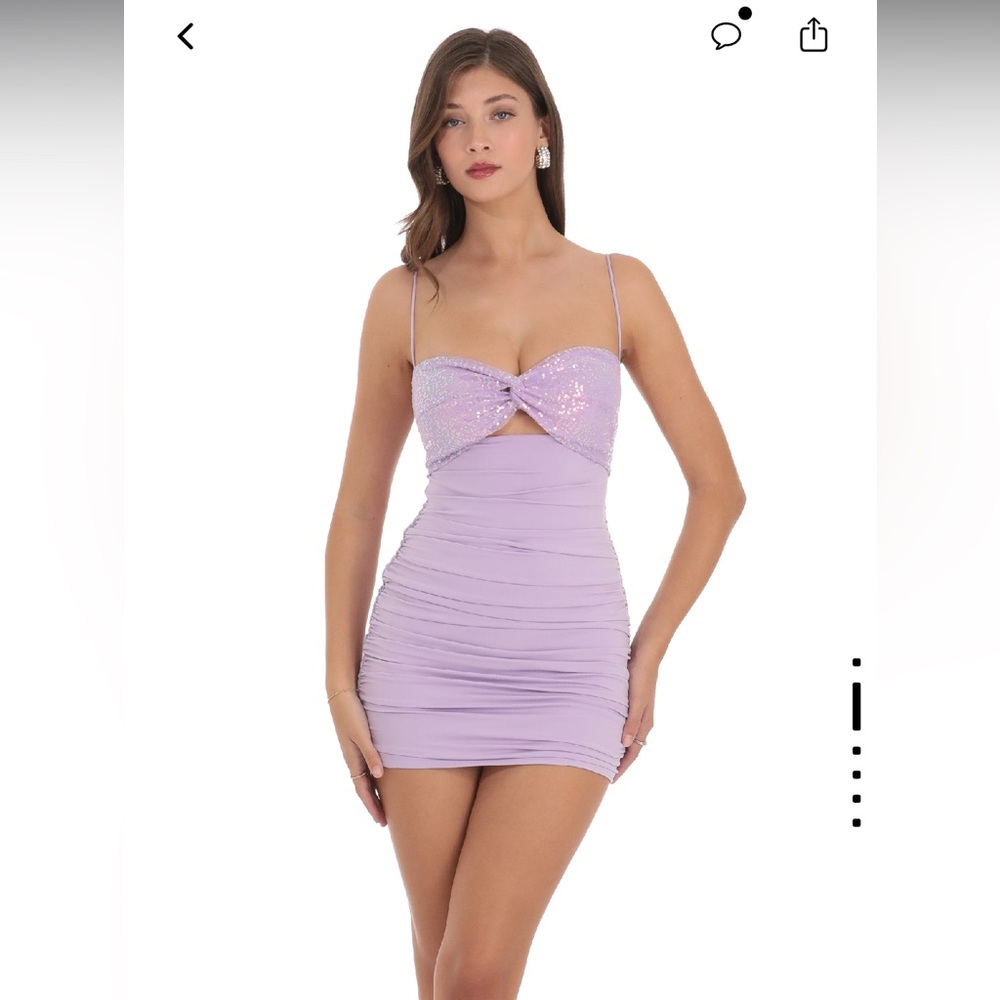 Lucy in the Sky Lilac Sequin Slip Dress